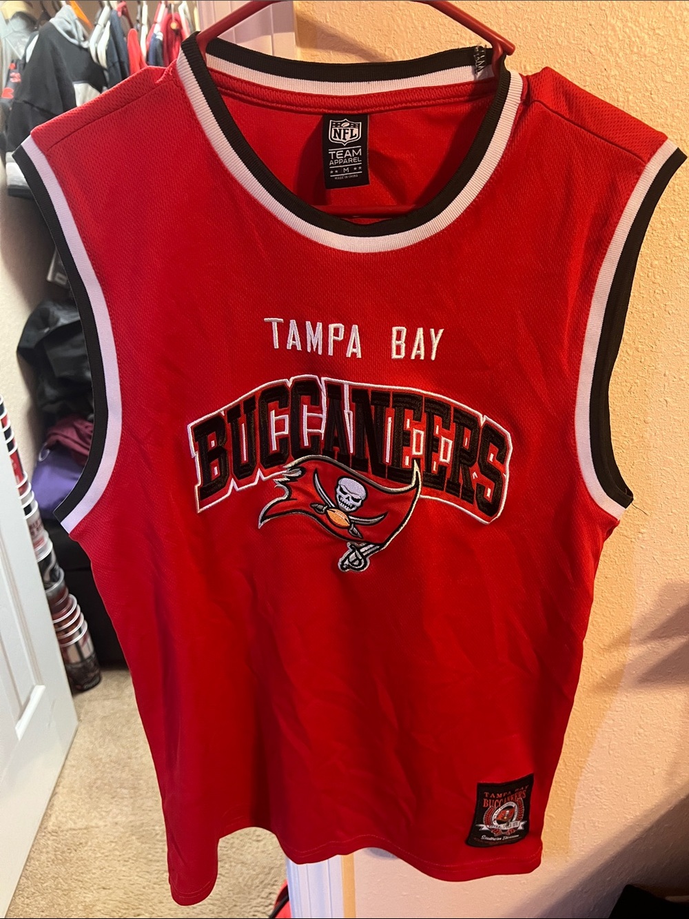 NFL Tampa Bay Buccaneers Red Sleeveless Team Jersey